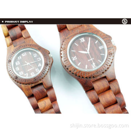 Wooden watch with red sandalwood, for couples/vogue, China manufacturer, OEM orders are welcome